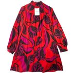 Who What Wear Milanese Floral Mini Dress XS Long Sleeve Multicolor Vibrant Photo 0