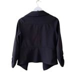 Black Asymmetric Blazer Solid Color Casual Thin Coat Suit Jacket SZ M #1592 Size M Photo 6