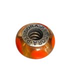 Pandora Murano Glass Bead Orange Spots 925 ALE Sterling Silver Charm Bracelet Photo 4