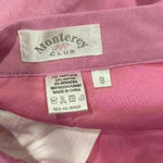 Monterey Club Women’s Golf Athletic Skort Pink Embroidered Flower Zip Size 8 Photo 3