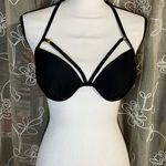 Black Strappy Bikini Top Size L Photo 0