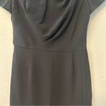 Brooks Brothers black short sleeve draped v-neck faux wrap dress size 2 Photo 5