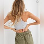 Aerie NWT  Superchill Seamless High Neck Bra Top size Large gray Photo 2