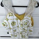 Handcrafted napkin reworked shirt Yellow Size M Photo 3