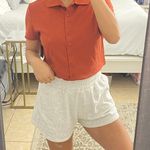 ZARA Orange Button Down Shirt Photo 0