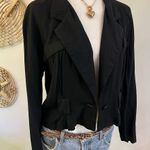 Vintage Connection Cropped Black Jacket 90s Minimalist Blazer Paris NY LA M Size M Photo 2