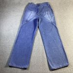Wide Leg Jeans High Waist Star Back Detail Denim Blue Casual Pants Womens Size 27 Photo 1
