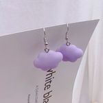 🆕Purple Cloud Charm Dangle Earrings Purple Photo 2