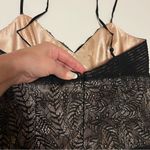 BCBGMAXAZRIA ostrich feather trim mini dress, lace inlay, nude satin lining,sz 4 Photo 10