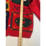 CASUAL CORNER Women's Christmas Cardigan Ugly Sweater Grandamacore Santa Size S Red Photo 3