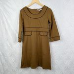 Vertigo Paris Vintage Style Brown‎ Dress With Piping Detail and Pocket Accents Size XS NWT Photo 7