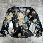 she's cool NEW Vintage Sheer Black Top Size Medium Photo 1