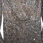 Mac Duggal NEW NWT Puff Shoulder Sequined Surplice Gown Shimmering Gold Photo 6