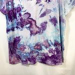 Bobbie Brooks Plus Size 2X Top Handmade Purple Tie Dye Sequin Short Sleeve 918 Photo 4