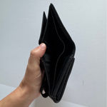 Coach Signature Pleated Snap Black and Tan Wallet Photo 7