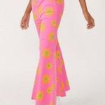 Free People We Youthquake Printed Crop Flare Jeans Floral Lipstick Combo Pink 28 Photo 2