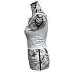 Love Peace and Lazy Days Sunflower Knit Lace Trim Crop Top Y2k Vtg Hippie XS Boho Photo 2