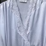 Christian Dior Vintage  Lingerie Robe Light Blue Lace Petite Photo 5