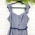 Gal Meets Glam Blue Gingham Sheath Dress Sz 20 Photo 5