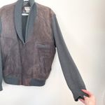 VINTAGE ERIC RHODES Suede Sweater Jacket Gray Size XL Photo 9