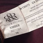 Rock & Republic Sz 10 Kimber Denim Shorts Maroon Side Zippers Photo 9