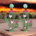 Cactus‎ with pink hearts acrylic CLIP Photo 8