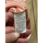 Toad &Co Muse Midi Dress Women’s M Orange Stripe Adjustable Drawcord Pocket Size M Photo 6