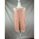 Adrianna Papell Women’s Pink Lace Overlay Career Tank Top XXL Photo 1