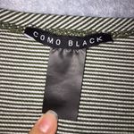 Como Black Olive Striped Crop Top Photo 3