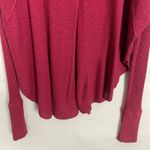 Free People Spring Valley Pullover Knit Lace Burgundy Thermal Top Sweater XXS Photo 10