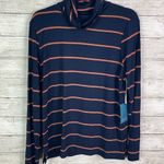 Market & Spruce Ling Sleeve Striped Turtleneck Size Large Photo 0
