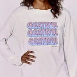 Spiritual Gangster Grateful Pink Blue LS Shirt Top Tee XS New with Tags Photo 0