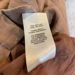 Aritzia Wilfred Sun Ducharme Button Front Dress Women 8 Brown Linen Smocked Back Photo 6