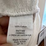 J.Crew Color Block Gray Cream White Back Zip Terry Cloth Sweater Size S Photo 4