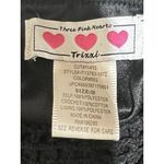 Three Pink Hearts  ~ Sleeveless Sheer & Crochet Black Floral Blouse ~ Size Med Photo 4