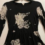 Aritzia Wilfred Tunic Longsleeves Top Women’s Size XS Black & Cream Splatter PC Photo 6