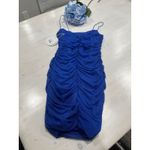Princess Polly NEW‎  Bloom Mini Dress Ruched Bodycon Cocktail Party Blue US 8 Photo 4