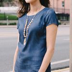 Banana Republic Heritage dark denim blouse SZ:12 Photo 0