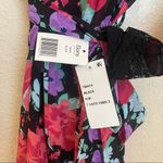 Flora Nikrooz FLORA NIKROOTZ Floral Robe kimono NWT black‎ pink purple sheet belted Photo 6