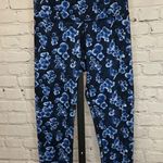 Manduka Sakura Floral Blue Print Capri Legging Photo 1
