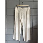 Cuyana Women's Linen Pleated Pants in White size XL Resortwear Quiet Luxury Boho Photo 1