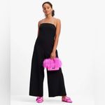 Kate Spade  Rhinestone Embellished Wide-leg  Jumpsuit Black Size 00 Photo 2
