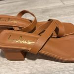 Lulus Tan Block Heel Sandals Women's Size 8.5 Open Toe Strap Shoes Photo 11
