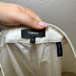 Theory  Women's White Wide Leg Trouser‎ Pants Size 10 Classic Career minimal Photo 5