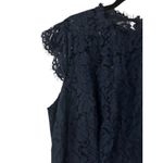 Merokeety  Navy Blue Lace Cap‎ Sleeve Sheath Dress Size XL Formal Evening Wedding Photo 13