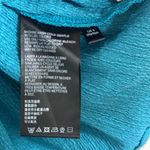 Anthropologie  Elodie Off Shoulder Puff Sleeve Top Turquoise Blue Size Small Photo 5