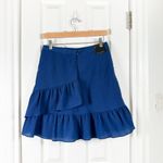 Banana Republic NWT  Factory Size 4 Blue Ruffle A Line Mini Skirt Flowy S… Photo 3