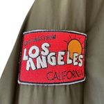 Kendall + Kylie  Bomber Jacket Khaki Green Babe Patches Zip Front Women's SZ M Photo 2