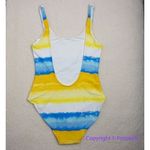 ONIA NEW ‎ Rachel Watercolor Stripe Scoop Back Swimsuit, size M Photo 6