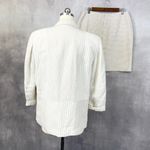 Brandon Thomas Womens Skirt Set Size 14 Linen Ramie Patchwork Coastal Career Tan Photo 1